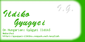 ildiko gyugyei business card