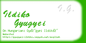 ildiko gyugyei business card